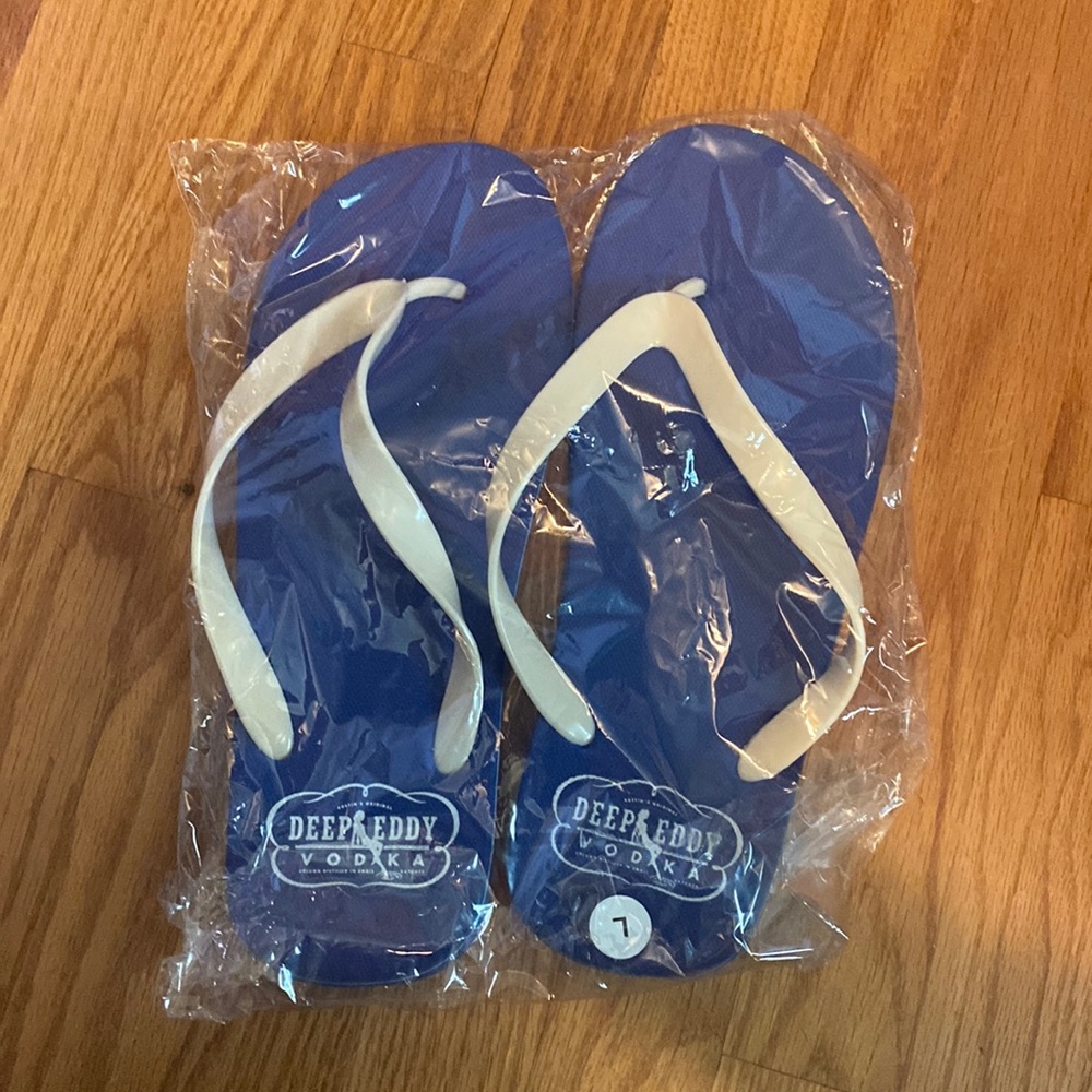 Deep Eddy Blue Flip Flops